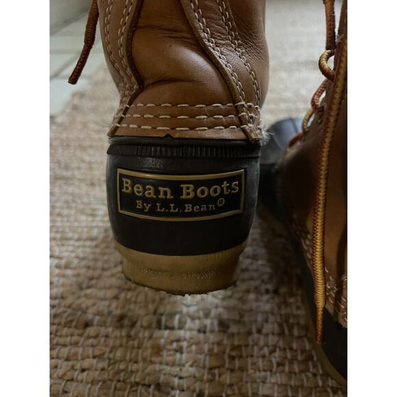 LL Bean Boots sz 6 Womens Lace Up 8'' Duck Boot Brown Tan Gorpcore - Picture 9 of 10